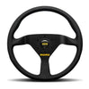 Image of Momo MOD. 78 350mm Racing Steering Wheel w/ Black Suede & Black Anodized Spokes