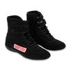 Simpson Racing Hightop Shoes- Satin Suede Toe - Classic Style - Black - Size: 8
