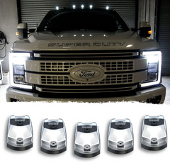 Recon Clear Lens White LED Cab Light Kit For 2017-2022 Ford Super Duty (5-Piece)