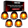 Recon Smoked Lens Amber LED Cab Light Kit For 1999-2002 Dodge Ram 1500/2500/3500