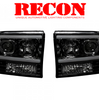Recon OLED Halo Projector Headlights w/ Smoked Lenses For 99-04 Ford F250-F550