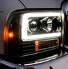 Recon OLED Halo Projector Headlights w/ Smoked Lenses For 99-04 Ford F250-F550