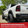 Recon Smoked OLED Tail Lights W/ Scanning Red Turn Signal For 2019-2023 Ram 1500