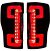 Recon Dual U-Bar Dark Red Lens OLED Tail Lights For 2017-2019 Ford Super Duty