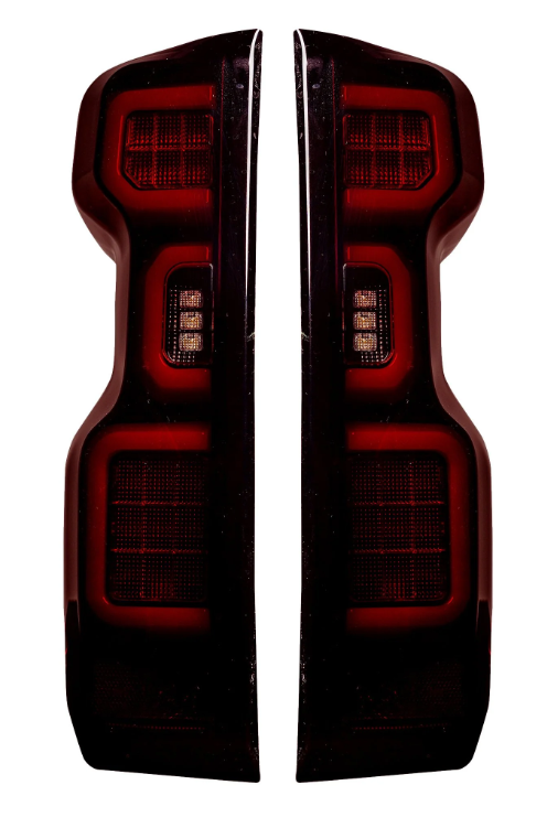 Recon Smoked OLED Red Tail Lights For 2019-2023 Chevrolet Silverado 15 ...