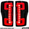 Recon Smoked OLED Tail Lights For 20-22 Ford F-250 / F-350 / F-450 Super Duty