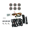 KC HiLiTES 2.2'' Cyclone V2 LED 6 Rock Light System Clear Flood Beam - Universal