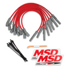 MSD Super Conductor Spark Plug Red Wire Set For Ford Raptor 6.2L V8 F-250 F-350