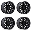 (4) 20x9 Fuel Flux Blackout Wheels 8X170 +1MM Offset For 1999-2027 Ford F-250/F-350 SRW