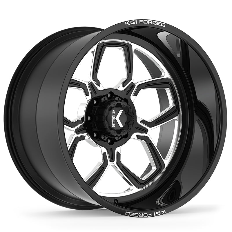 KG1 Forged Gear-5 Gloss Black Milled 24X14