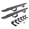 Go Rhino 6963068020T - RB30 Running Boards with Mounting Brackets & 2 Pairs of Drops Steps Kit - Protective Bedliner Coating