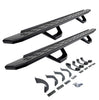 Go Rhino 6964368720PC - RB30 Running Boards with Mounting Brackets & 2 Pairs of Drops Steps Kit - Textured Black