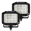 Go Rhino Go Rhino750300323FCS - Bright Series Lights - Pair of 4x3 Sideline Cube LED Flood Light Kit - Black 750300323FCS