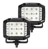 Go Rhino Go Rhino750300323SCS - Bright Series Lights - Pair of 4x3 Sideline Cube LED Spot Light Kit - Black 750300323SCS