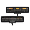 Go Rhino Go Rhino750600622FBS - Blackout Combo Series Lights - Pair of Sixline LED Flood Lights With Amber Accent - Black 750600622FBS