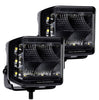Go Rhino Go Rhino750700321FCS - Blackout Series Lights - Pair of 4x3 Cube LED Sideline Flood Light Kit - Black 750700321FCS