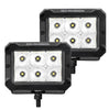 Go Rhino Go Rhino753003023SBS - Bright Series Lights - Pair of 4x3 Rectangle LED Spot Light Kit - Black 753003023SBS