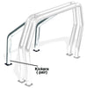 Go Rhino 9390C - Bed Bar Component - Pair of Kickers (Behind Wheel Wells) - Chrome