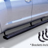 Go Rhino - 686404080CB - 6in OE Xtreme Composite SideSteps Kit - 80in Long Black + Brackets - Black