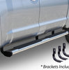 Go Rhino - 686404080CC - 6in OE Xtreme Composite SideSteps Kit - 80in Long Chrome + Brackets - Chrome