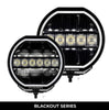 Go Rhino Go Rhino751440911CRS - Blackout Series Lights - 9" Maxline LED Hi/Low Beam W/Multi Daytime Running Light - Black 751440911CRS