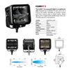 Go Rhino Go Rhino750400321SCF - Blackout-3x3 Cube LED Spot Light Kit- Flush Mount - Black 750400321SCF