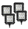 Go Rhino Go Rhino751803043FCS - Bright Series Lights - 3x3 Cube LED Flood Lights, Set of Four - Black 751803043FCS