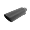 Go Rhino GRT225514B - Black Powder Coated Stainless Steel Exhaust Tip - Textured Black GRT225414B
