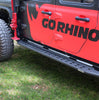 Go Rhino 69451687ST - RB20 Slim Line Running Boards With Mounting Brackets - Protective Bedliner Coating