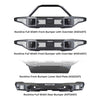 Go Rhino 371200T - Rockline Rear Full Width Bumper for Ford Bronco - Textured Black