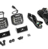 Go Rhino Go Rhino750300323FCS - Bright Series Lights - Pair of 4x3 Sideline Cube LED Flood Light Kit - Black 750300323FCS