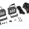 Go Rhino Go Rhino753003023FBS - Bright Series Lights - Pair of 4x3 Rectangle LED Flood Light Kit - Black 753003023FBS