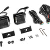 Go Rhino Go Rhino750700321FCS - Blackout Series Lights - Pair of 4x3 Cube LED Sideline Flood Light Kit - Black 750700321FCS