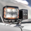 Go Rhino Go Rhino750700322SCS - Blackout Combo Series Lights - Pair of 4x3 Cube Sideline LEDSpot Lights W/ Amber - Black 750700322SCS