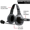 Rugged Radios AlphaBass Carbon Fiber Headset for STEREO and OFFROAD Intercoms Behind The Head
