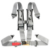 PRP 4.3 Silver 4-Point Adjustable Latch & Link UTV Harness with 3" Belts & Sewn-In Pads