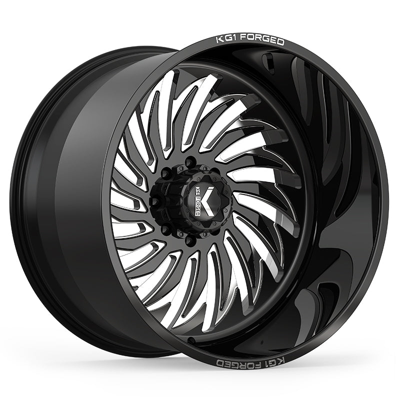 KG1 Forged Hurricane Gloss Black Milled 26X16