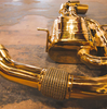 Valvetronic BMW i8 1.5L Catback Anodized Gold T304 SS, Anodized Gold 3.5" Tips BMW.I8.VSES.AG