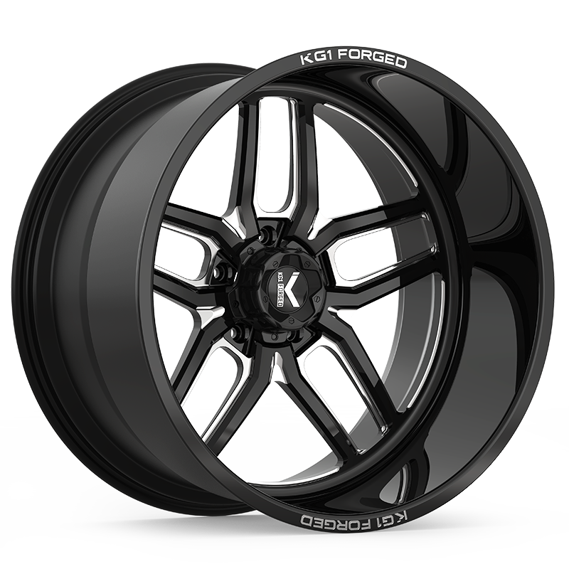 KG1 Forged Aristo (5 Lug) Gloss Black Milled 22X12