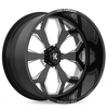 KG1 Forged Knox (6 Lug) Gloss Black Milled 24X14