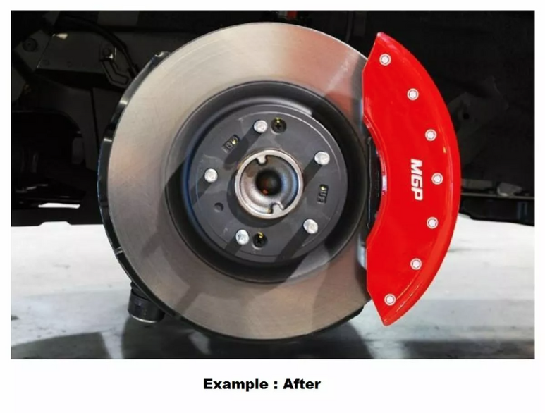 MGP Brake Caliper Covers - Red With Dodge Logo, Front & Rear Set For 2011-2023 Dodge Durango