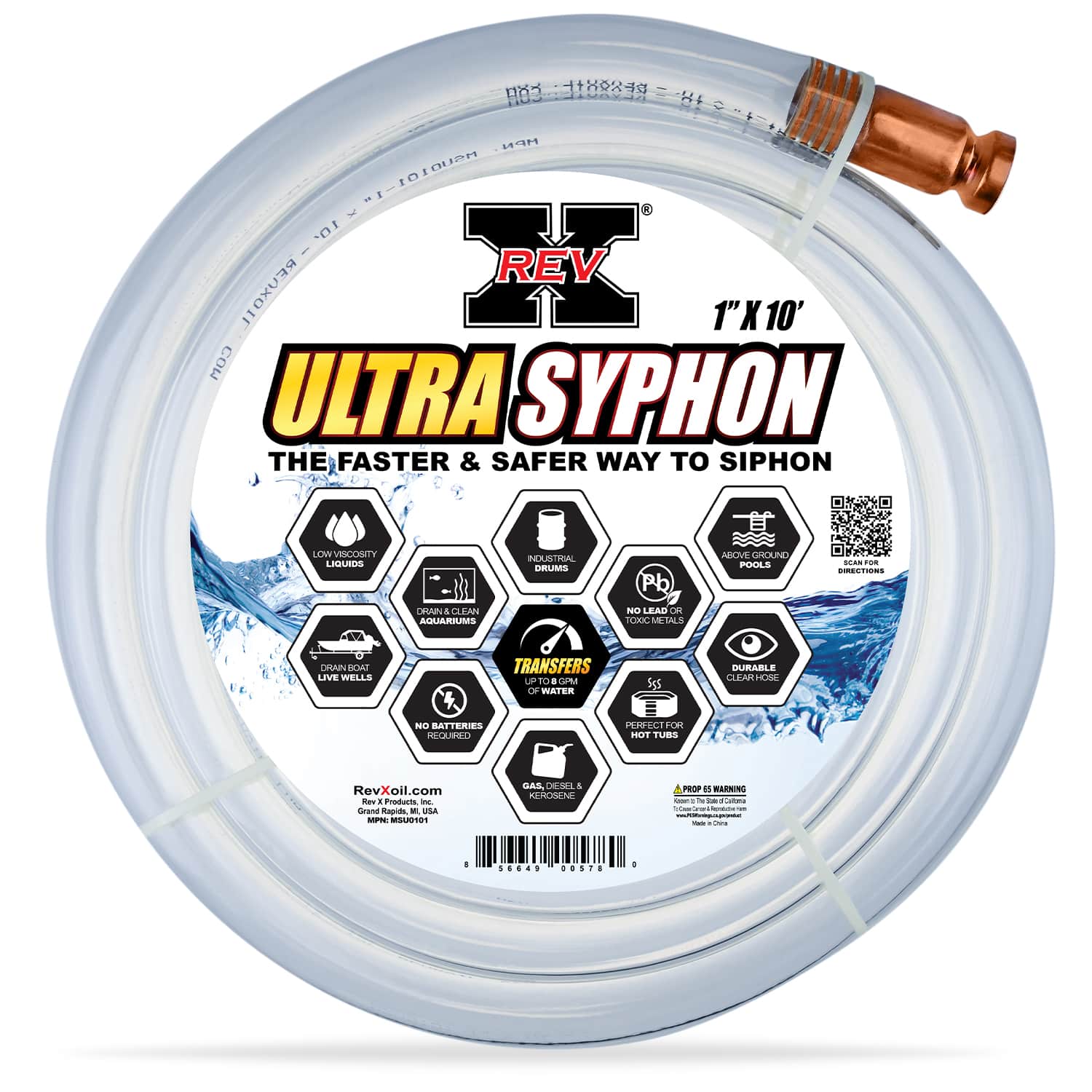 REV X Ultra Syphon 1 in. x 10 ft. - Shaker Siphon