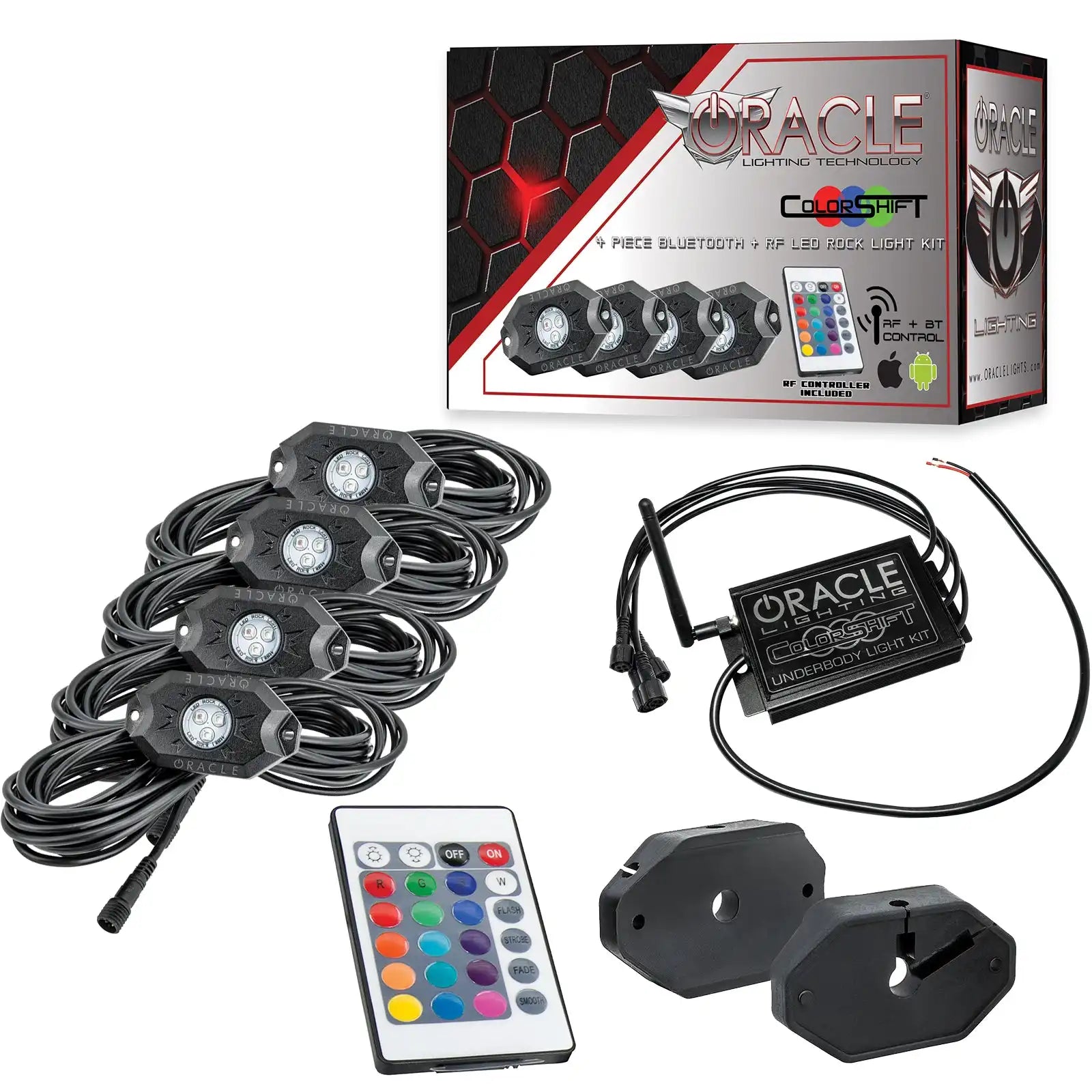 Oracle Lighting ColorSHIFT Bluetooth Underbody Wheel Well Rock Light Kit (4 PCS) - Universal