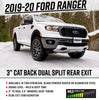MBRP Armor BLK 3in Cat-Back Exhaust Dual Tip For 19–23 Ford Ranger 2.3L EcoBoost