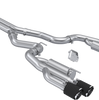 MBRP 3" Race Profile Cat-Back Dual Split Quad Carbon Tips For 2024-2025 Mustang GT 5.0