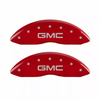 MGP Red Caliper Covers Front & Rear Set For 2015-2020 GMC Yukon w/ GMC Logo