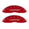 MGP Red MOPAR Caliper Covers Front & Rear Set For 2011-2023 Dodge Challenger