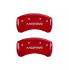MGP Red MOPAR Caliper Covers Front & Rear Set For 2011-2023 Dodge Challenger
