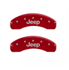 MGP Red Jeep Caliper Covers Front & Rear Set For 2011-2022 Jeep Grand Cherokee