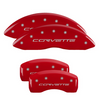 MGP Red Caliper Covers Front & Rear Set For 2005-2013 Chevrolet Corvette